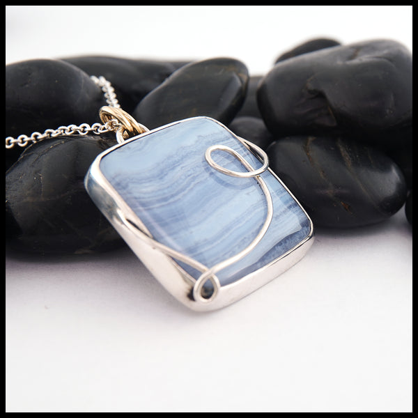 Blue Lace Agate Pendant