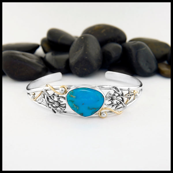 Thistle Turquoise Cuff Bracelet