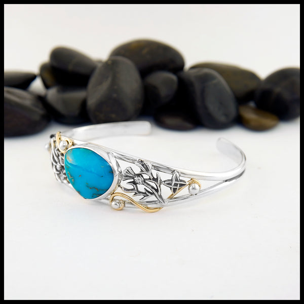 Thistle Turquoise Cuff Bracelet