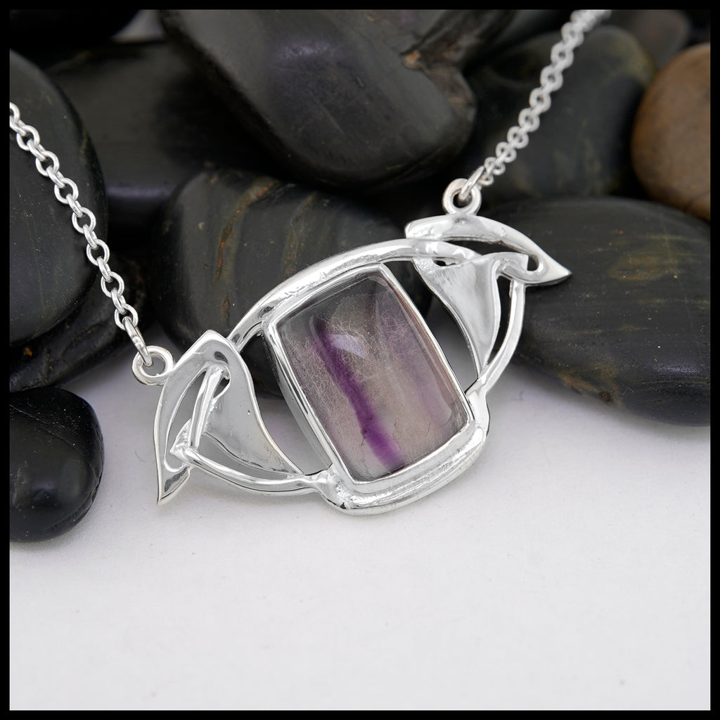 Fluorite Celtic Bar Pendant