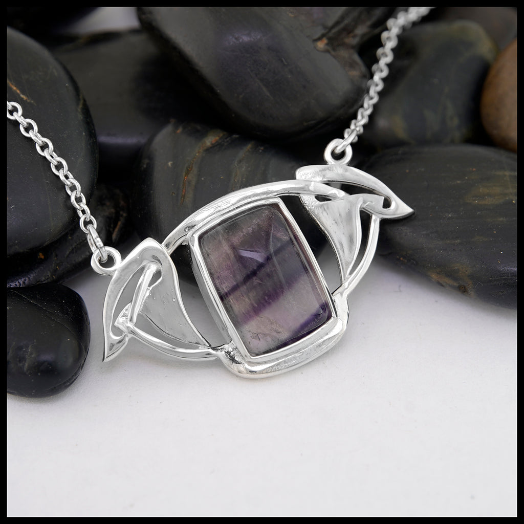 Fluorite Celtic Bar Pendant