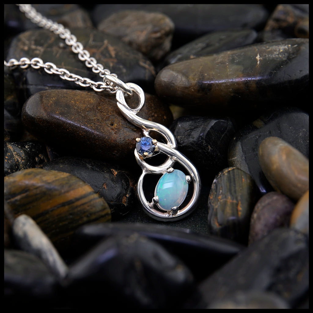 Sapphire and Opal Pendant