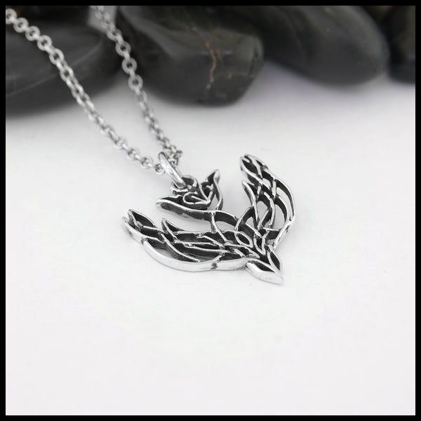 Celtic Dove Pendant in Silver