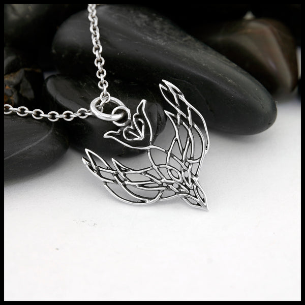 Celtic Dove Pendant in Silver