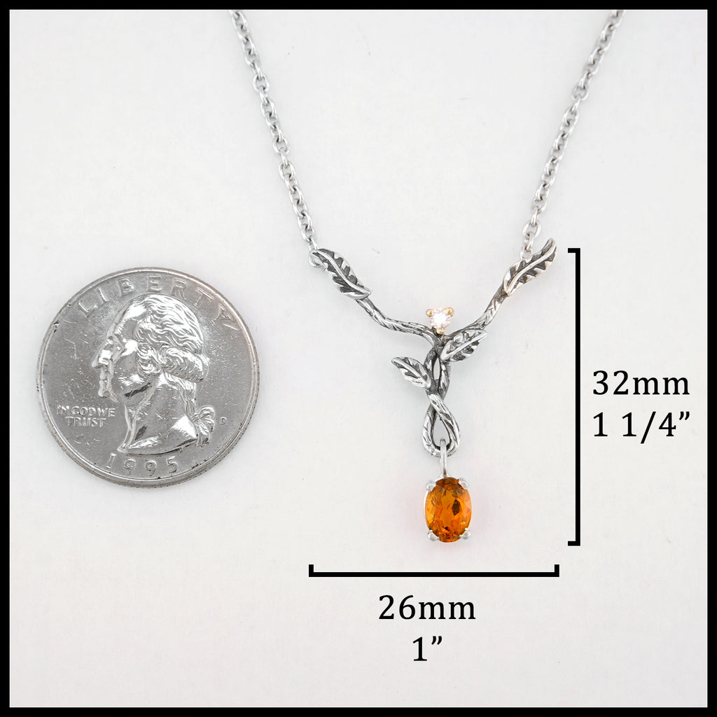 Necklace: Length 32mm 1 1/4" width 26mm 1"