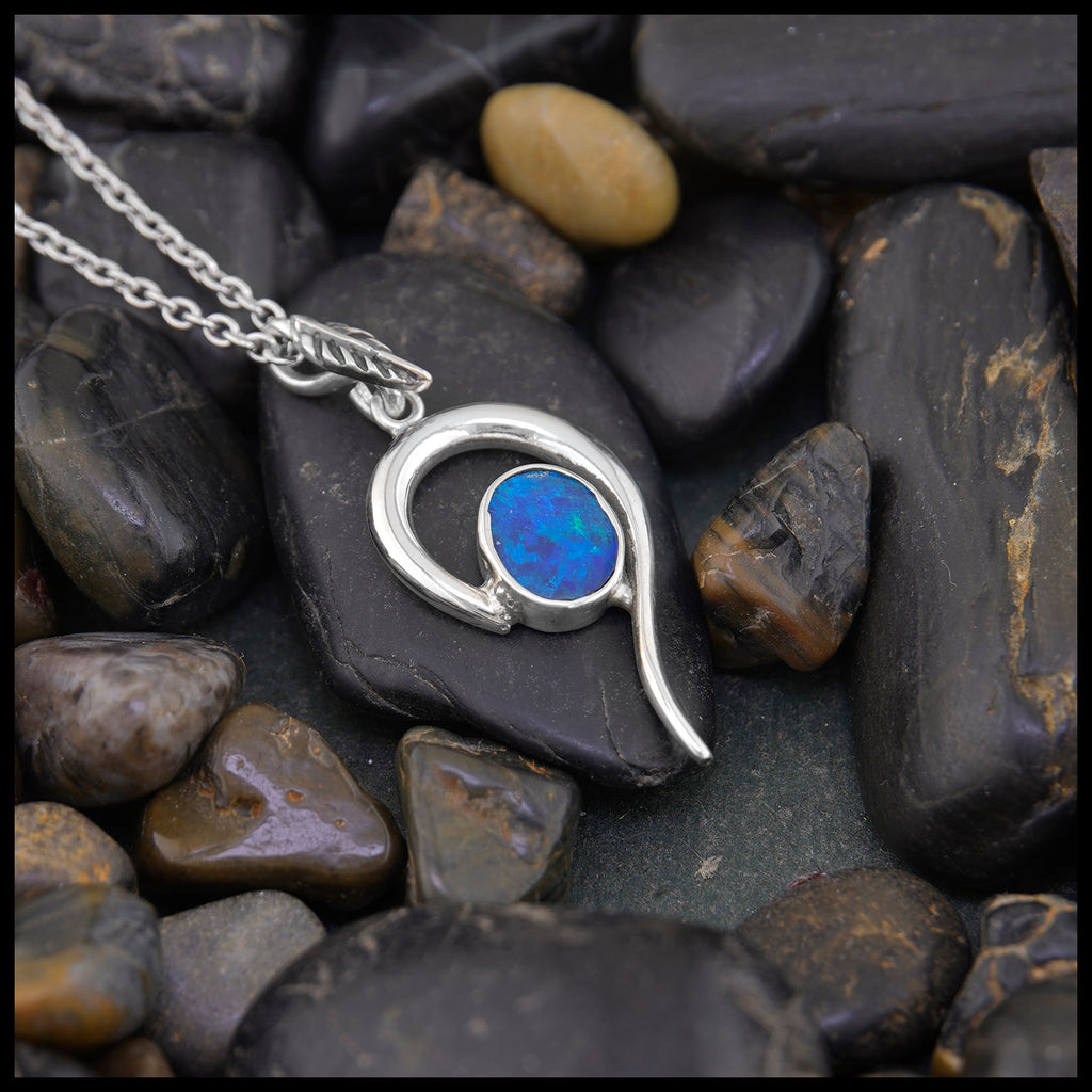 Opal Doublet Swirl Pendant