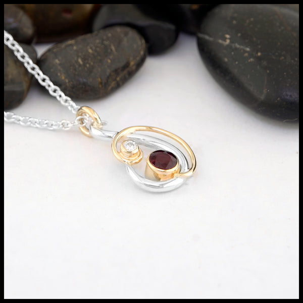 Ruby and Diamond Custom Pendant