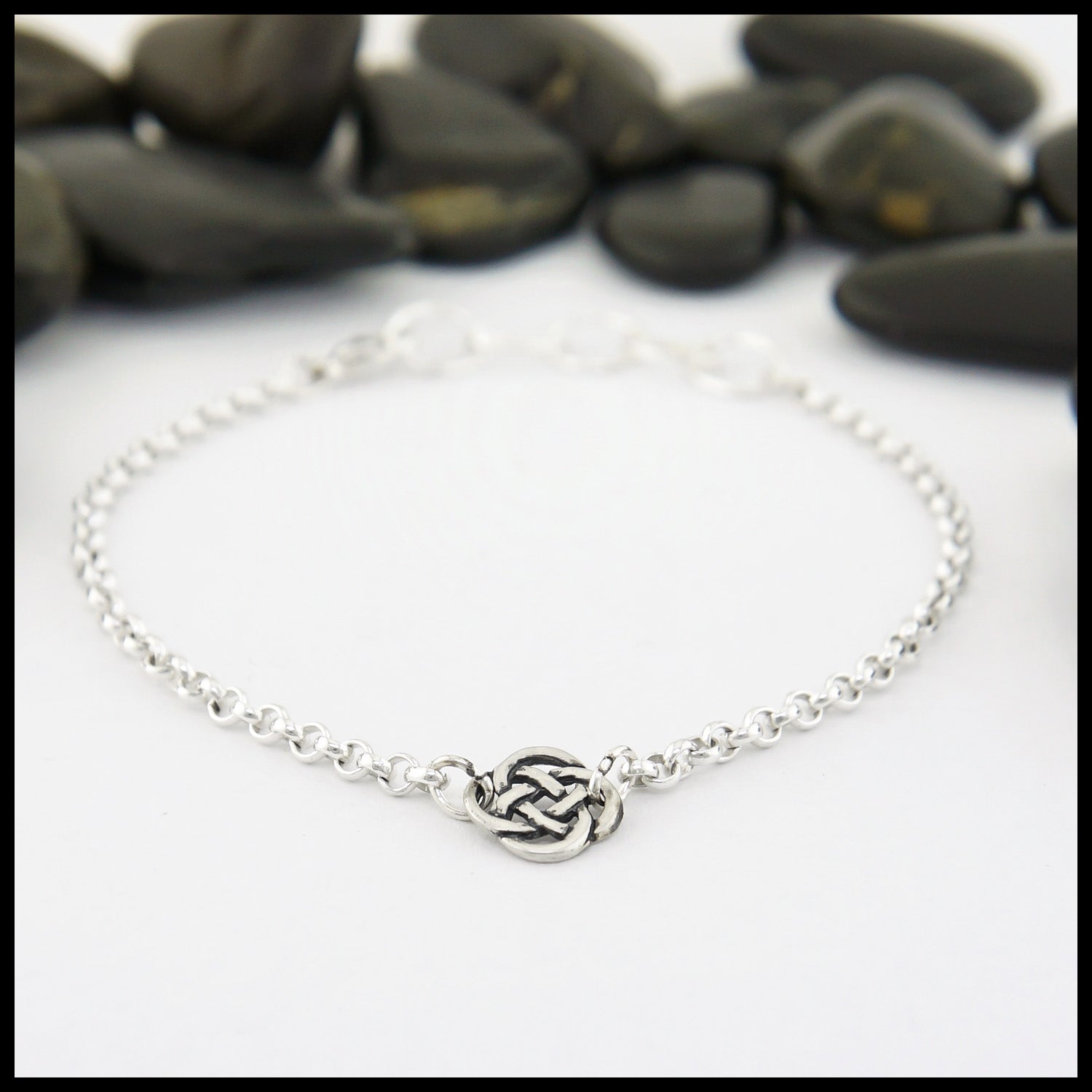 Celtic Knot Sterling Silver Bracelet | Peat Fire Jewelry