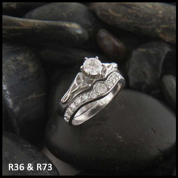 Celtic Engagement Ring 14K White Gold Celtic Ring Unique Emerald Engagement  Ring | eBay