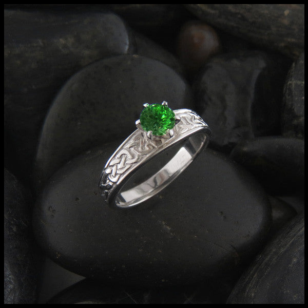 Buy White Gold Raw Diamond Ring, Celtic Engagement Ring Online in India -  Etsy
